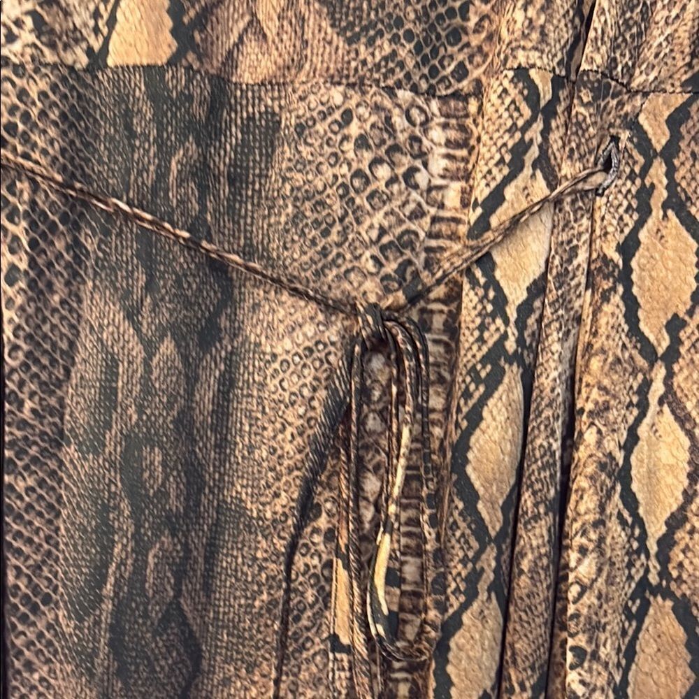 Andamane Brown Snake Print Dress - Picture 4 of 6